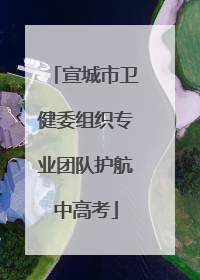宣城市卫健委组织专业团队护航中高考