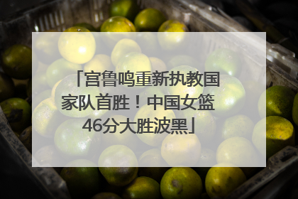 宫鲁鸣重新执教国家队首胜！中国女篮46分大胜波黑