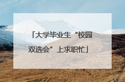 大学毕业生“校园双选会”上求职忙