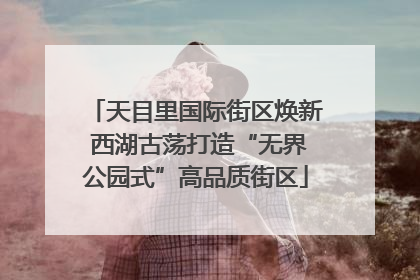 天目里国际街区焕新 西湖古荡打造“无界公园式”高品质街区