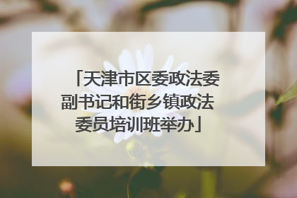 天津市区委政法委副书记和街乡镇政法委员培训班举办