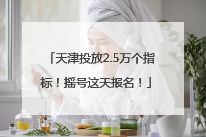 天津投放2.5万个指标！摇号这天报名！