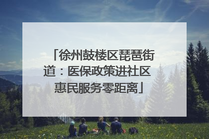 徐州鼓楼区琵琶街道：医保政策进社区 惠民服务零距离