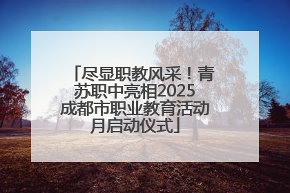 尽显职教风采！青苏职中亮相2025成都市职业教育活动月启动仪式
