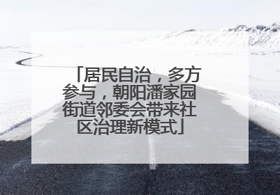 居民自治，多方参与，朝阳潘家园街道邻委会带来社区治理新模式