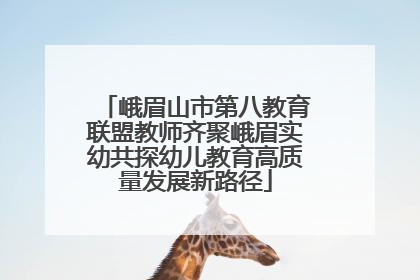 峨眉山市第八教育联盟教师齐聚峨眉实幼共探幼儿教育高质量发展新路径