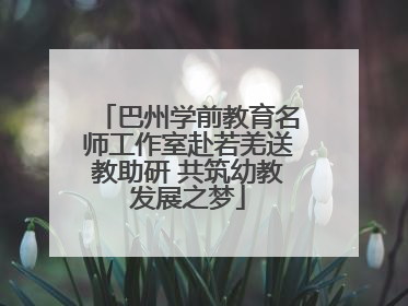 巴州学前教育名师工作室赴若羌送教助研 共筑幼教发展之梦