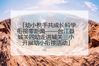 幼小携手共成长科学衔接零距离——台江县城关四幼走进城关三小开展幼小衔接活动