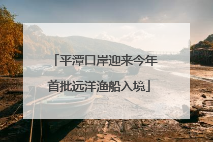 平潭口岸迎来今年首批远洋渔船入境