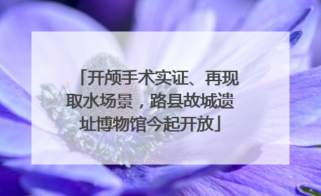 开颅手术实证、再现取水场景，路县故城遗址博物馆今起开放