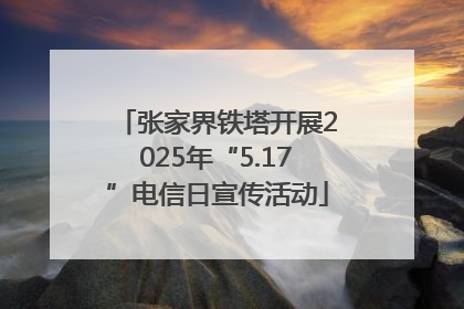 张家界铁塔开展2025年“5.17”电信日宣传活动