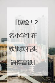 惊险！2名小学生在铁轨摆石头逼停高铁