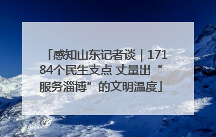 感知山东记者谈｜17184个民生支点 丈量出“服务淄博”的文明温度