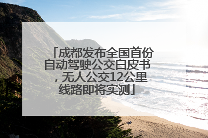 成都发布全国首份自动驾驶公交白皮书，无人公交12公里线路即将实测