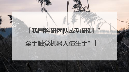 我国科研团队成功研制“全手触觉机器人仿生手”