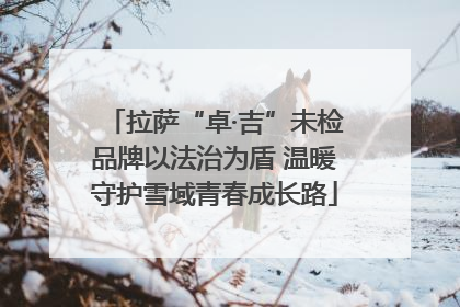 拉萨“卓·吉”未检品牌以法治为盾 温暖守护雪域青春成长路