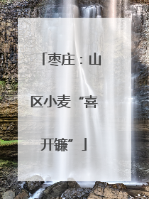 枣庄：山区小麦“喜开镰”