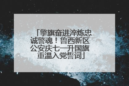 擎旗奋进淬炼忠诚警魂！鲁西新区公安庆七一升国旗 重温入党誓词