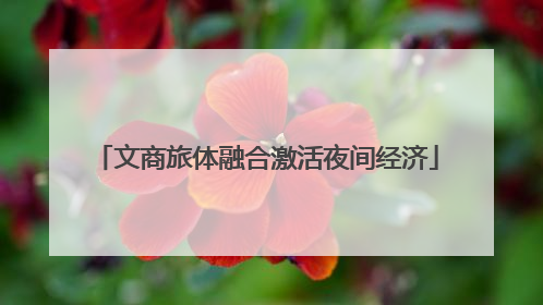 文商旅体融合激活夜间经济