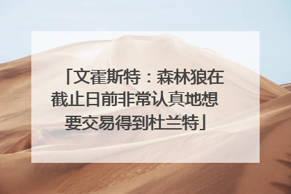 文霍斯特：森林狼在截止日前非常认真地想要交易得到杜兰特