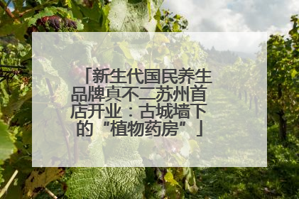 新生代国民养生品牌真不二苏州首店开业：古城墙下的“植物药房”