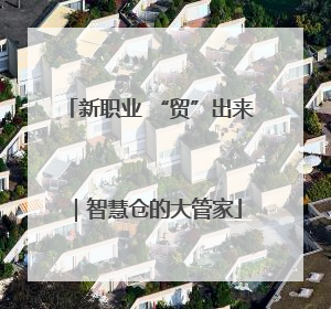 新职业 “贸”出来｜智慧仓的大管家