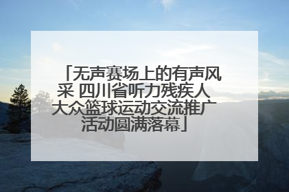 无声赛场上的有声风采 四川省听力残疾人大众篮球运动交流推广活动圆满落幕