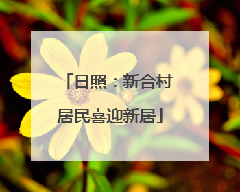 日照：新合村居民喜迎新居