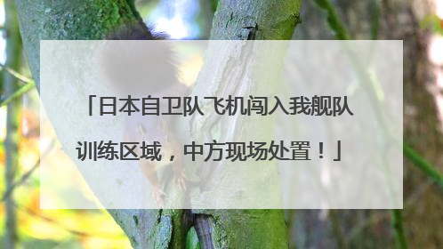 日本自卫队飞机闯入我舰队训练区域，中方现场处置！