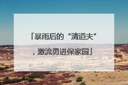 暴雨后的“清道夫”，激流勇进保家园