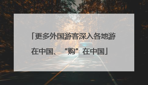 更多外国游客深入各地游在中国、“购”在中国