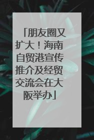 朋友圈又扩大！海南自贸港宣传推介及经贸交流会在大阪举办