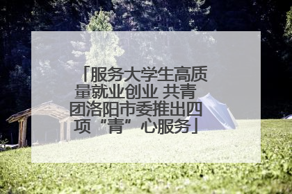 服务大学生高质量就业创业 共青团洛阳市委推出四项“青”心服务