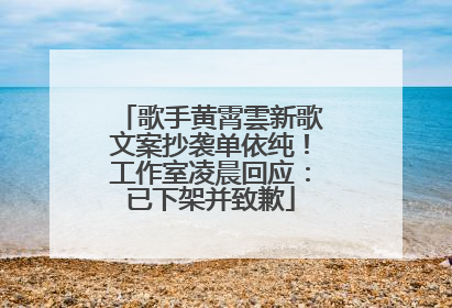 歌手黄霄雲新歌文案抄袭单依纯！工作室凌晨回应：已下架并致歉