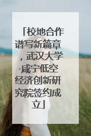 校地合作谱写新篇章，武汉大学·咸宁低空经济创新研究院签约成立