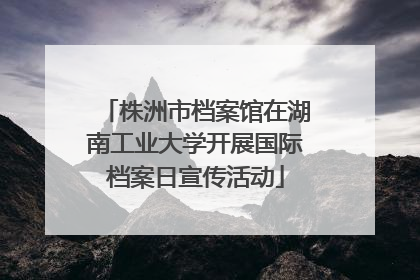 株洲市档案馆在湖南工业大学开展国际档案日宣传活动