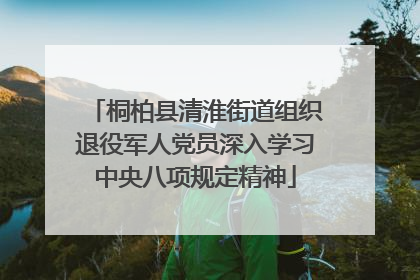 桐柏县清淮街道组织退役军人党员深入学习中央八项规定精神