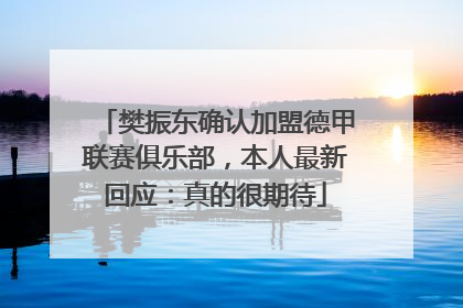 樊振东确认加盟德甲联赛俱乐部，本人最新回应：真的很期待