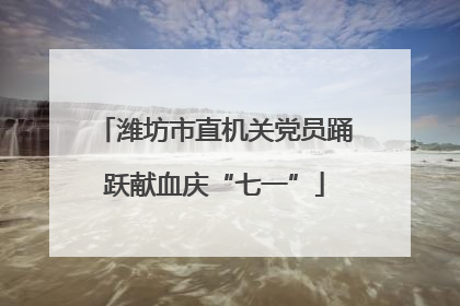 潍坊市直机关党员踊跃献血庆“七一”