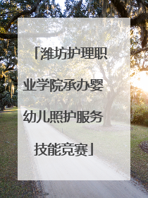 潍坊护理职业学院承办婴幼儿照护服务技能竞赛