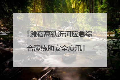 潍宿高铁沂河应急综合演练助安全度汛