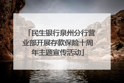 民生银行泉州分行营业部开展存款保险十周年主题宣传活动