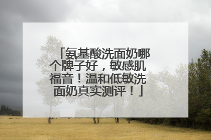 氨基酸洗面奶哪个牌子好，敏感肌福音！温和低敏洗面奶真实测评！