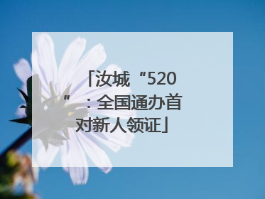 汝城“520”：全国通办首对新人领证