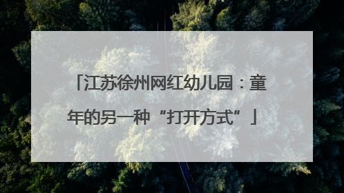 江苏徐州网红幼儿园：童年的另一种“打开方式”