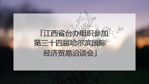 江西省台办组织参加第三十四届哈尔滨国际经济贸易洽谈会