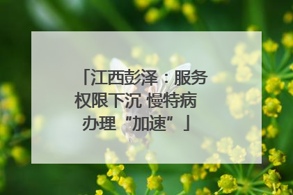 江西彭泽：服务权限下沉 慢特病办理“加速”