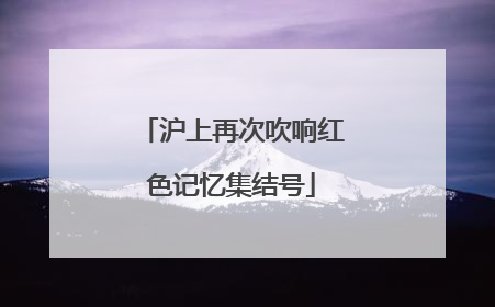 沪上再次吹响红色记忆集结号