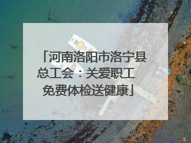 河南洛阳市洛宁县总工会：关爱职工 免费体检送健康