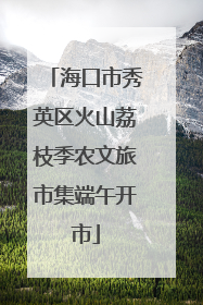 海口市秀英区火山荔枝季农文旅市集端午开市